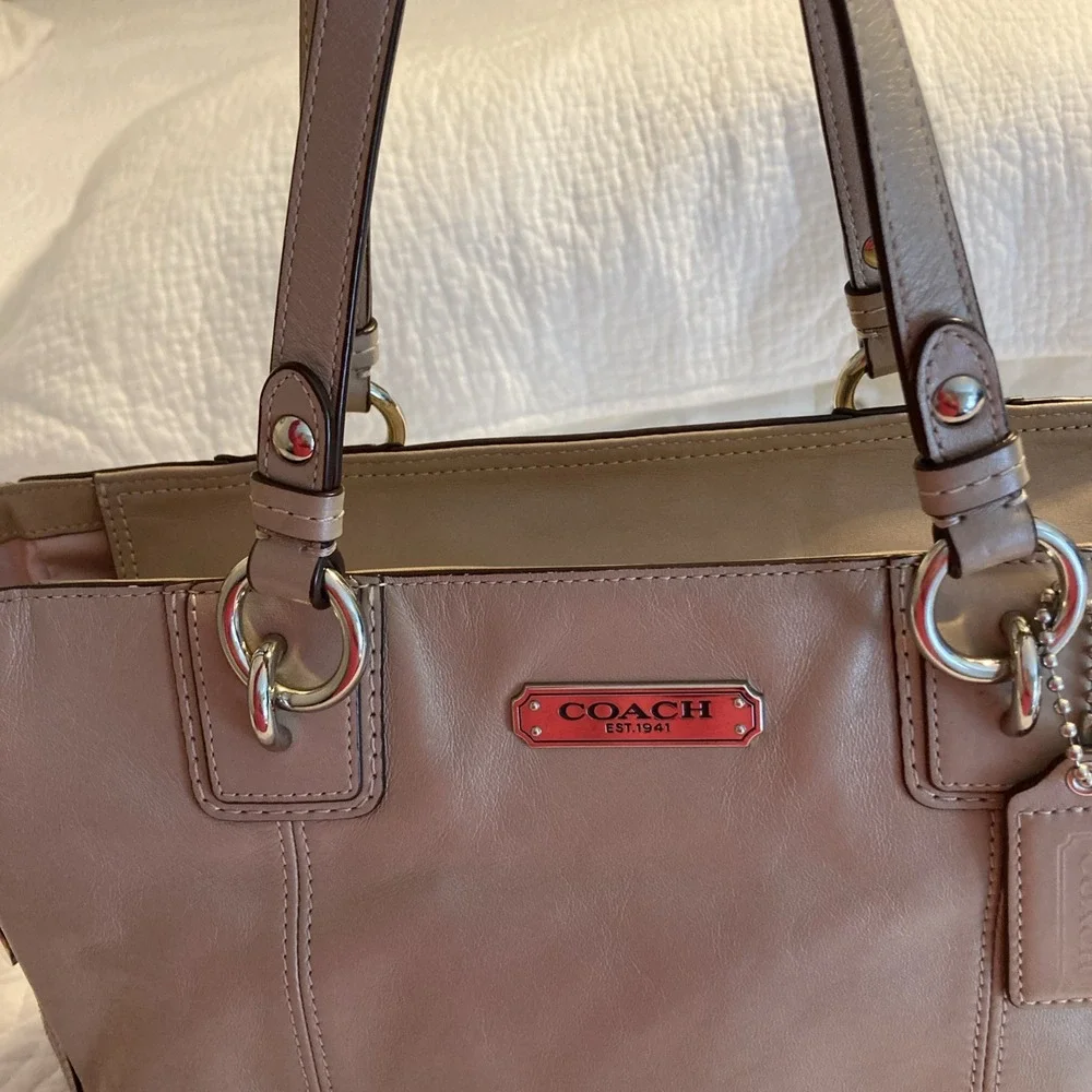 Coach leather tote